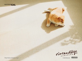 Nintendog on white Wallpaper