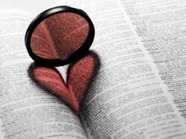 Heart in Book Wallpaper