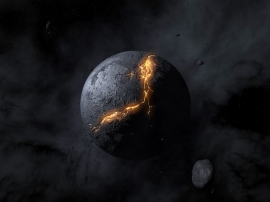 Planet Eruption Wallpaper