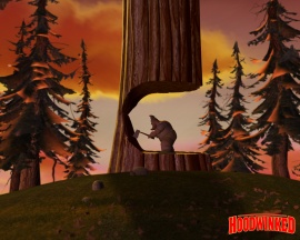 New way to cut a tree Wallpaper