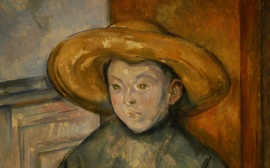 Boy with Straw Hat Wallpaper