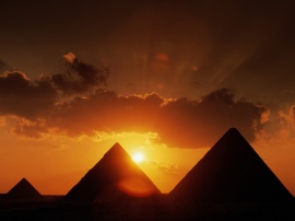 Pyramids at Sunset Wallpaper