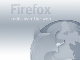 Grey Mozilla Firefox Wallpaper