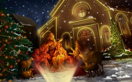 Christs Born Wallpaper