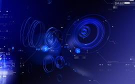 Blue Tech Circles Wallpaper