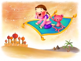 Flying Carpet Wallpaper