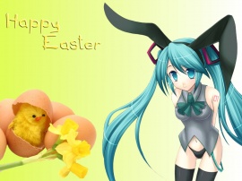 Hatsune Miku Easter Wallpaper